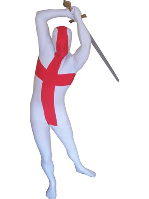 England Flag White Red zentai suit - Click Image to Close