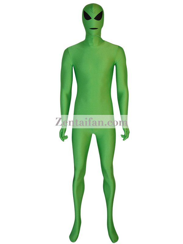 Green Alien Spandex Zentai Suit