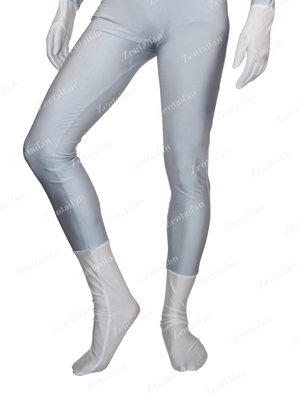 Grey & White Business Suit Design Spandex Zentai Costume