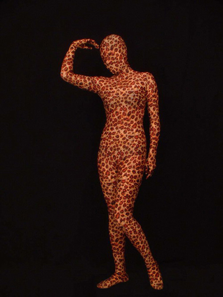 Leopard Pattern Unisex Spandex Zentai Suit