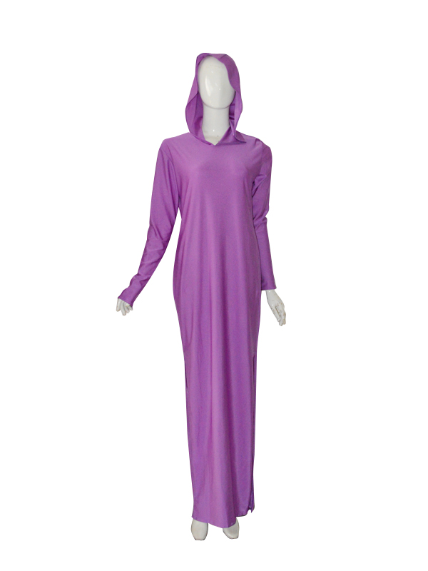 Light Purple Violet Long Gown with hood