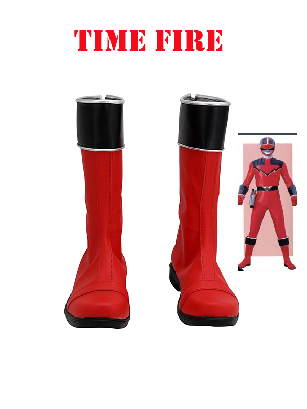 Mirai Sentai Timeranger Time Fire Cosplay Boots