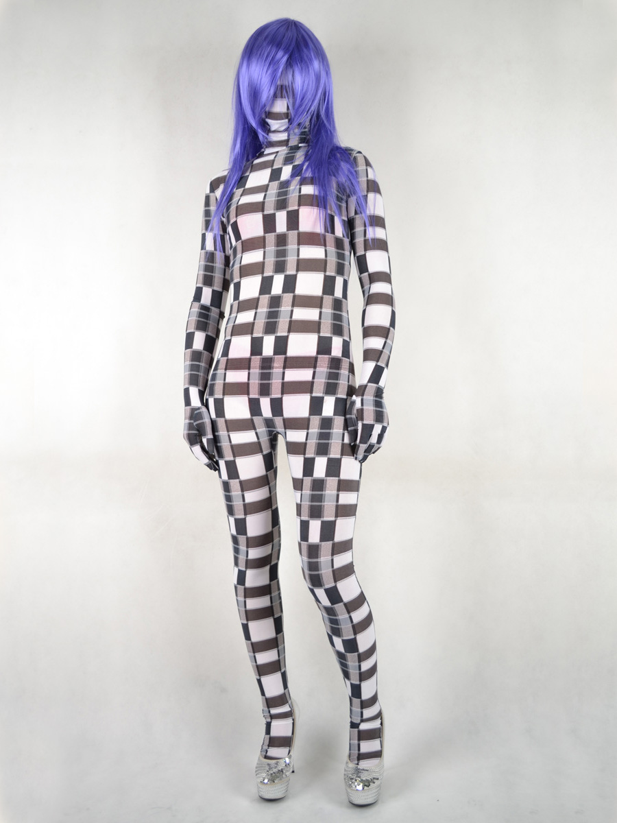 Multicolor Fullbody Skeleton Diagram Lycra Zentai Catsuit