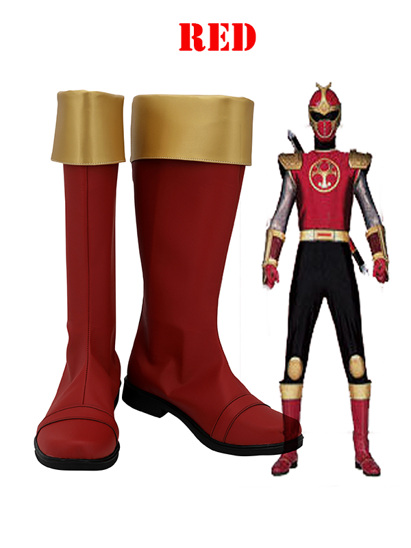 Ninpu Sentai Hurricaneger Kabuto Raijya Cosplay Boots