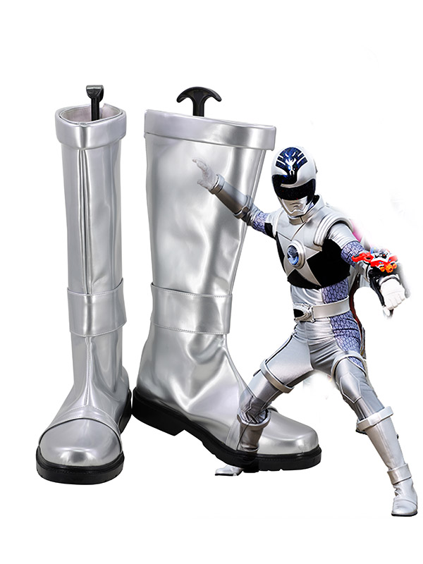 Ophiuchi Silver Uchu Sentai Kyuranger Cosplay Boots