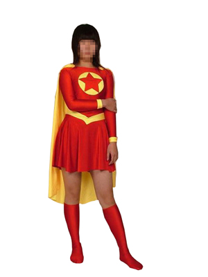 Red And Yellow Star Superhero Costume