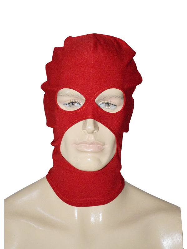 Red Lycra Zentai Hood Open Eyes & Mouth