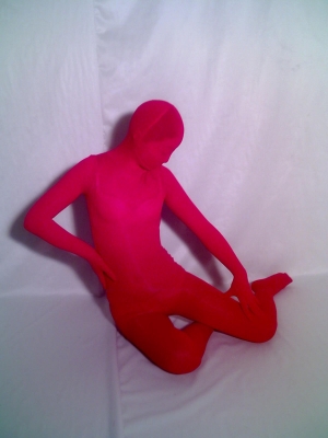 Red Unisex Fullbody Mesh Zentai Catsuit