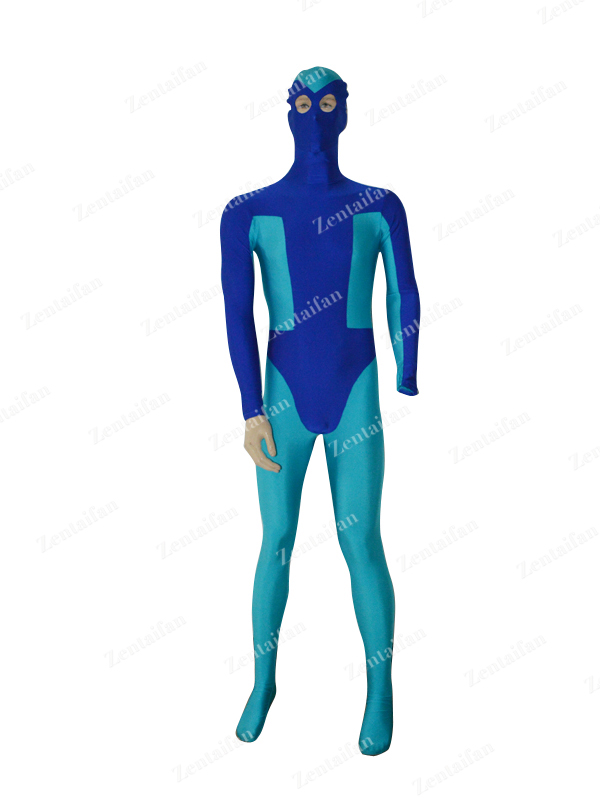 Royal Blue Open Eyes Spandex Superhero Costume