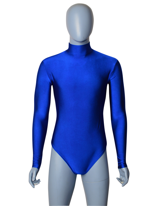 Royal blue male Spandex Zentai Leotards