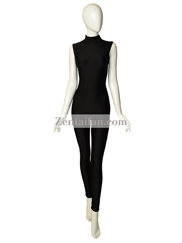 Sexy Black Sleeveless Spandex Zentai Catsuit