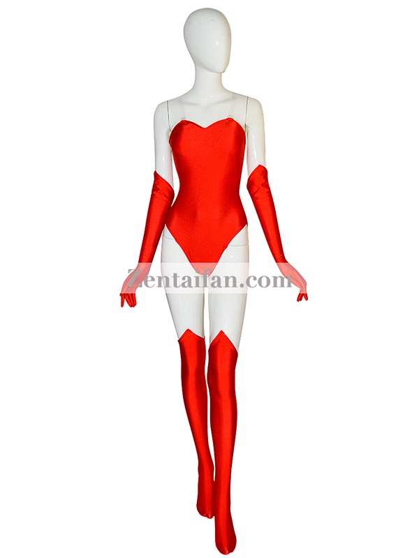 Sexy Red Female Zentai Catsuit