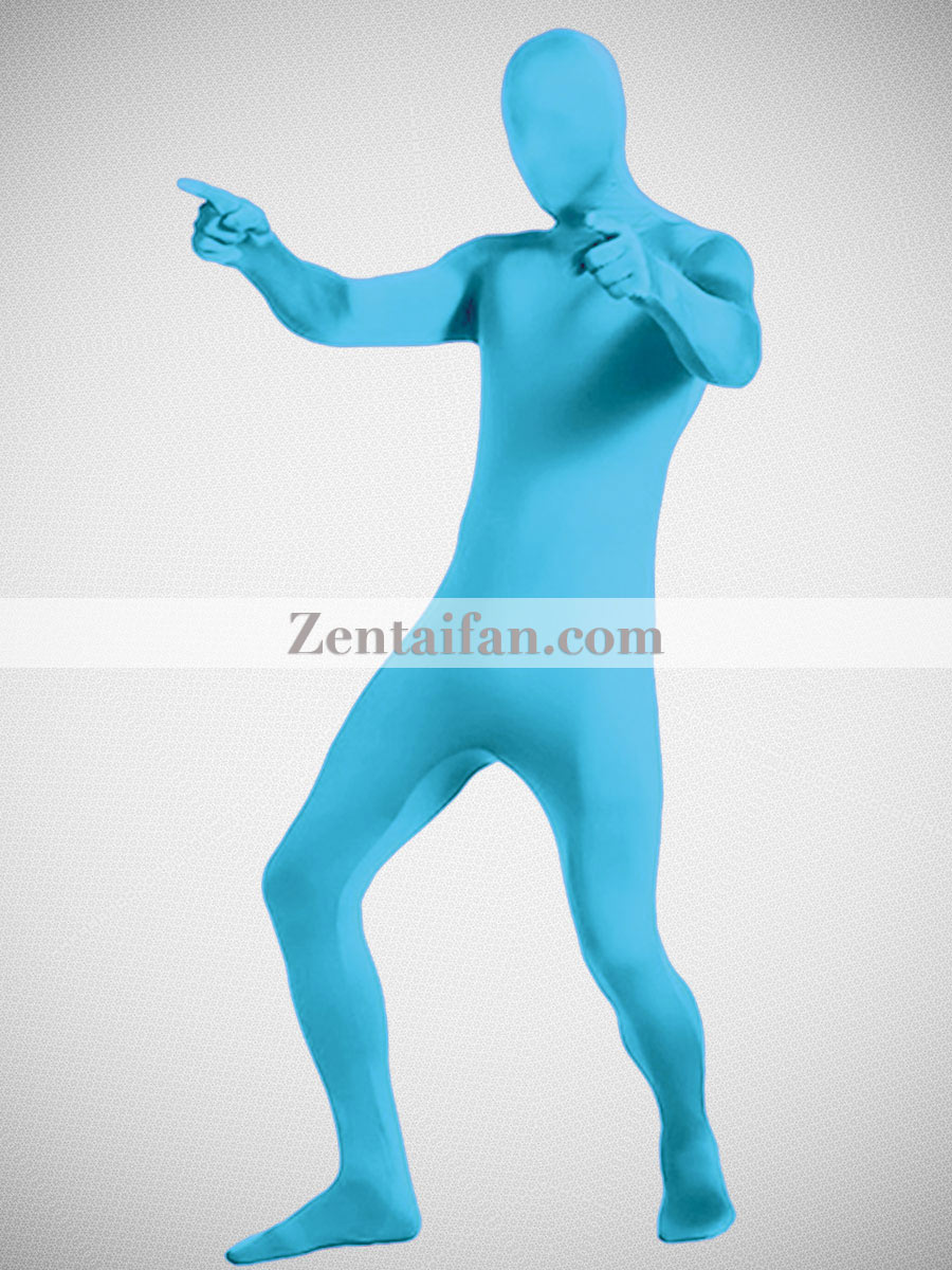 Sky Blue Spandex Fullbody Suit