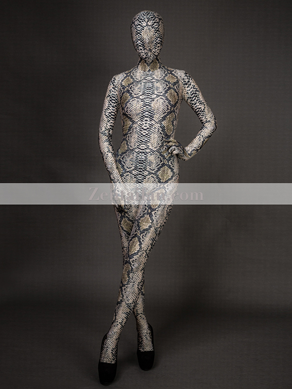 Snakeskin Animal Zentai Spandex Suit