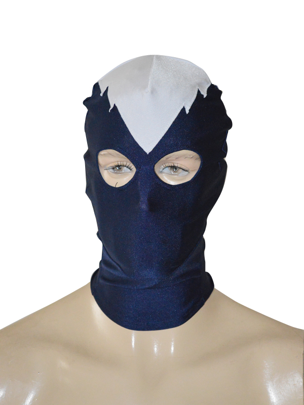 Special Design Navy Blue & White Zentai Hood