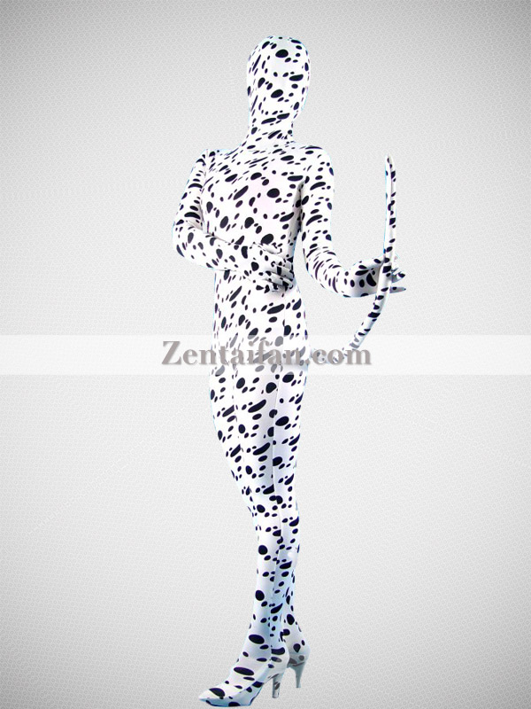 Spotty Dog Lycra Spandex Tailed Zentai