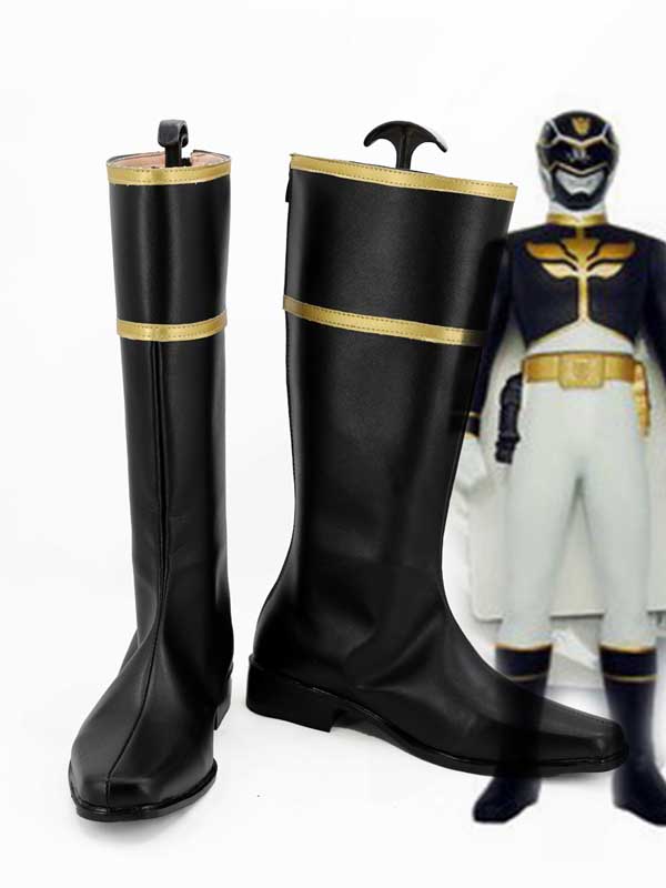 Tensou Sentai Goseiger Gosei Black Agri Cosplay Shoes