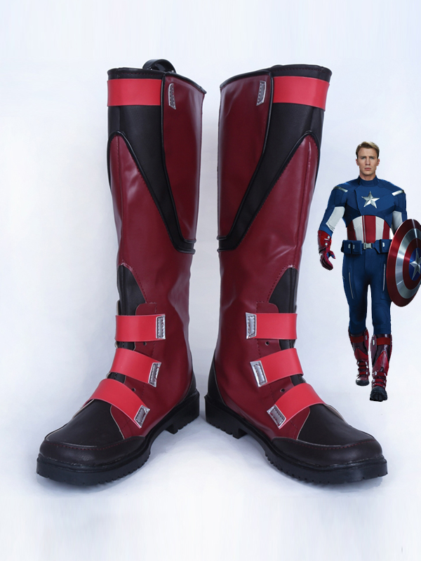 The Avengers Captain America Superhero Cosplay Boots