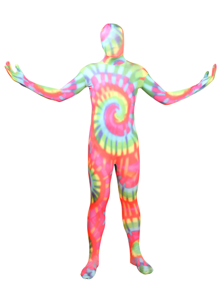 Vivid Rainbow Abstract Painting Printting Fullbody Zentai