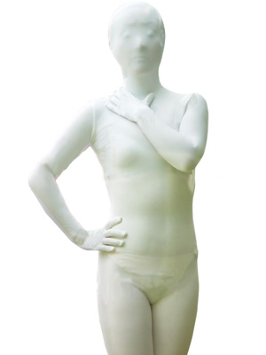 White Lycra Spandex Sexy Zentai Suit