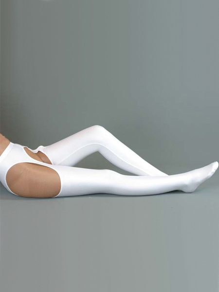 White Sexy lycra spandex Stockings - Click Image to Close