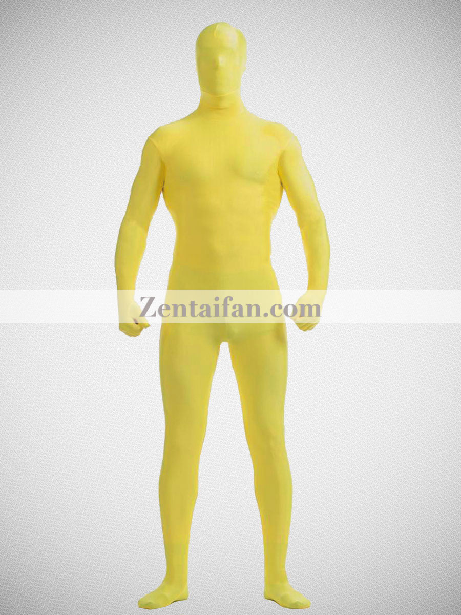 Yellow Spandex Fullbody Zentai Suit